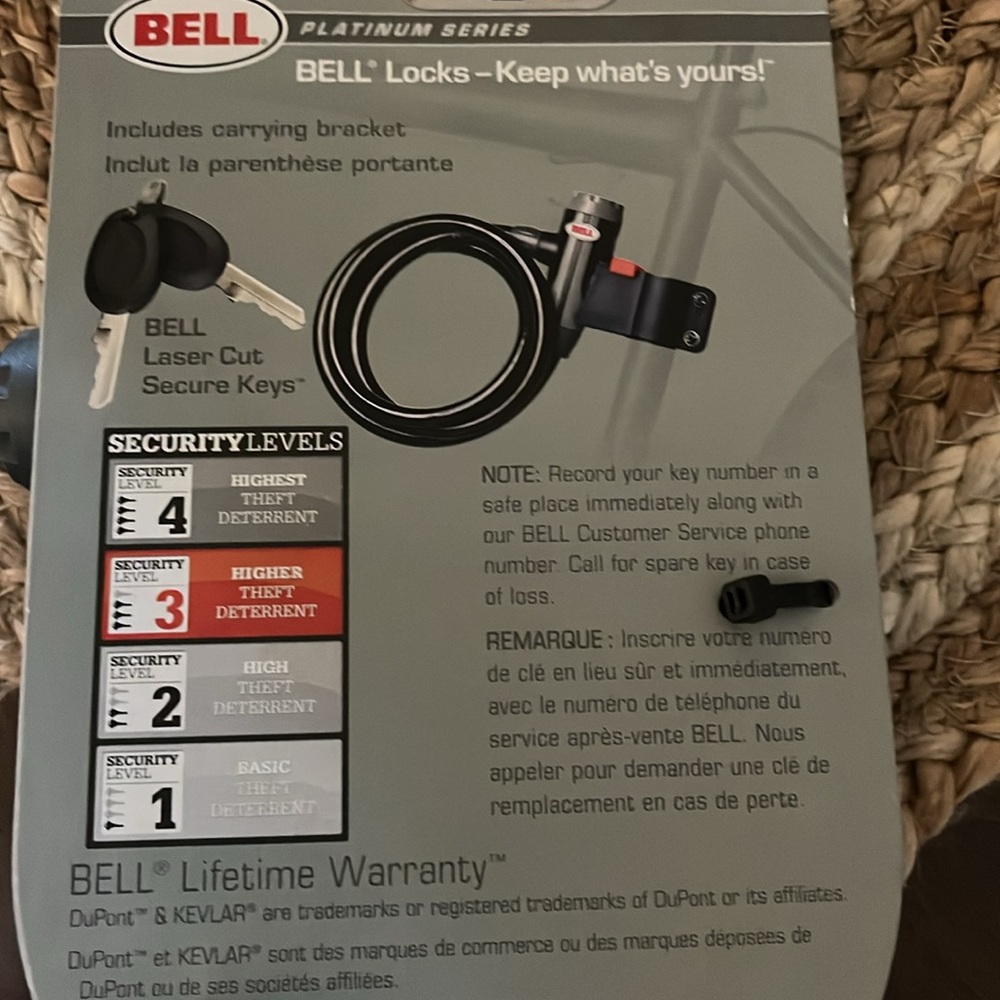 Bell Key Cable Lock - Picture 3 of 3